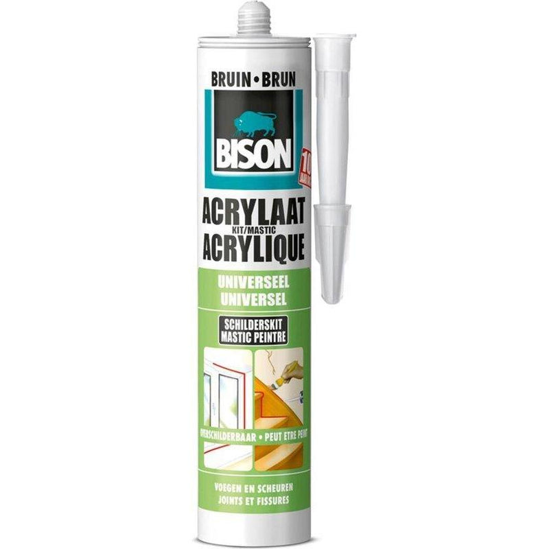 BISON ACRYLAATKIT BRUIN -300ML/KOKER-AKZO NOBEL COATINGS (verf & behang)-Bouwhof shop (6214588989616)