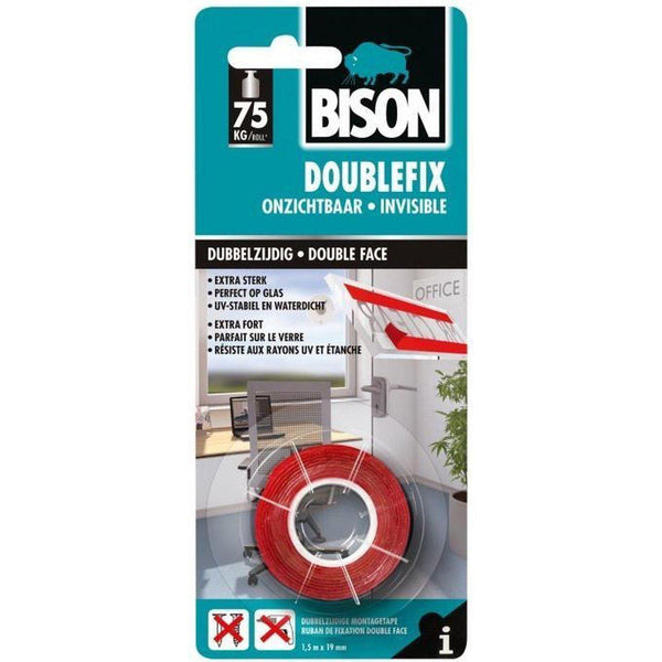 Bison doublefix onzichtbaar 19 mm x 1.5 Meter-AKZO NOBEL COATINGS (verf & behang)-Bouwhof shop (6839482777776)