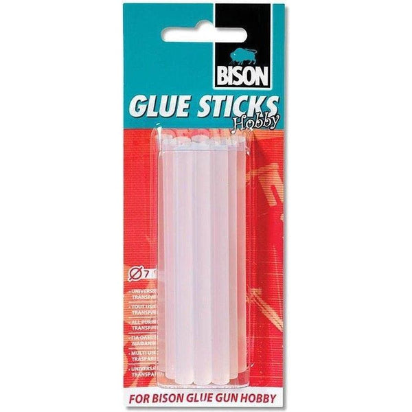 BISON GLUE STICKS HOBBY TRANSPARANT 7MM - 12ST/KAART-AKZO NOBEL COATINGS (verf & behang)-Bouwhof shop (6214589743280)