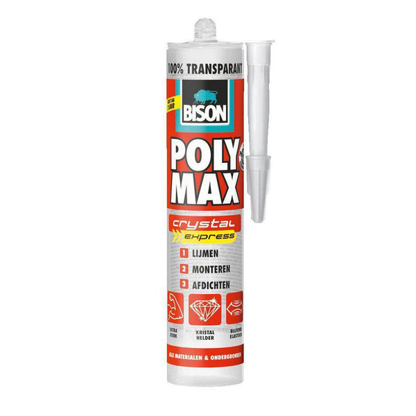 BISON POLYMAX CRYSTAL TRANSPARANT -300GR/KOKER-AKZO NOBEL COATINGS (verf & behang)-Bouwhof shop (6148967432368)