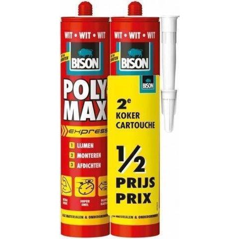 BISON POLYMAX EXPRESS WIT 425 GR. (DUOPACK) Default Title (6135157948592)