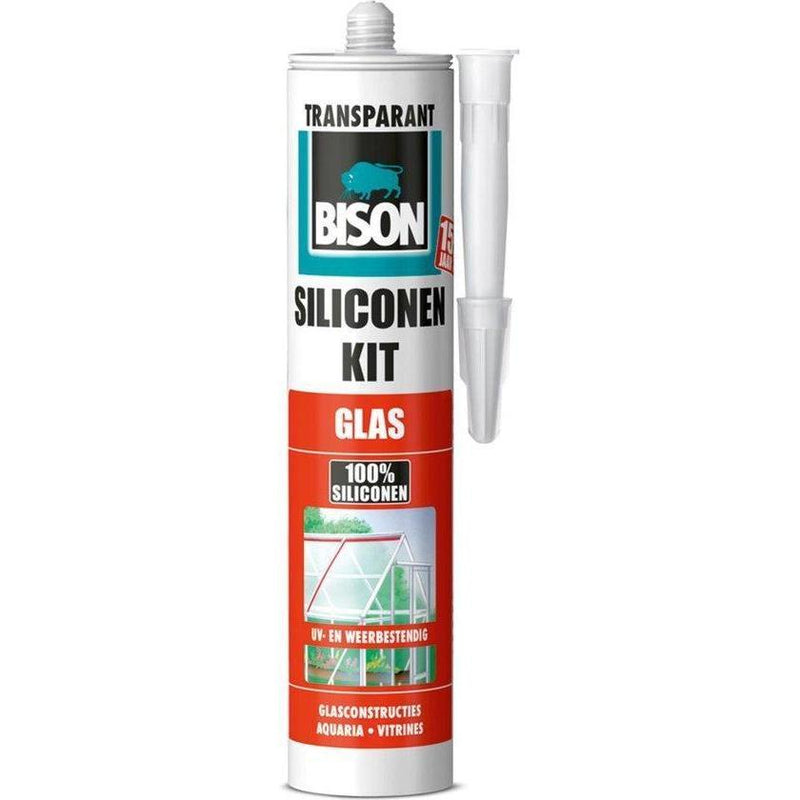 BISON SIL.KIT GLAS TRANSPARANT 300ML/KOKER-AKZO NOBEL COATINGS (verf & behang)-Bouwhof shop (6535681638576)