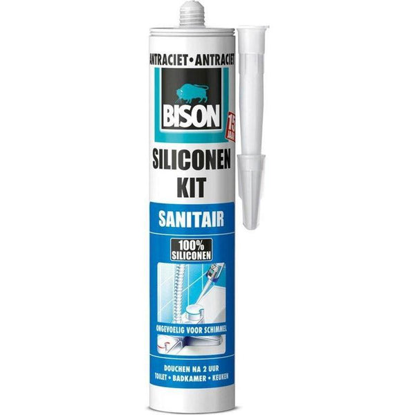 BISON SIL.KIT SANITAIR ANTRACIET -300ML/KOKER-AKZO NOBEL COATINGS (verf & behang)-Bouwhof shop (6217852059824)