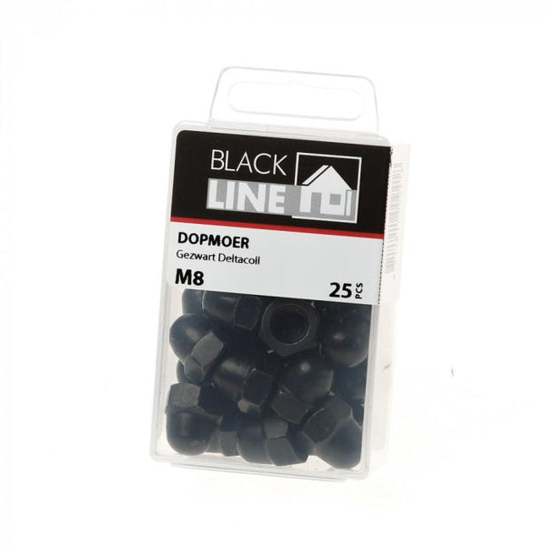 BLACKLINE DOPMOER GEZWART DELTACOLL DIN1587 M8 (25)-HOENDERDAAL-Bouwhof shop (6137703858352)