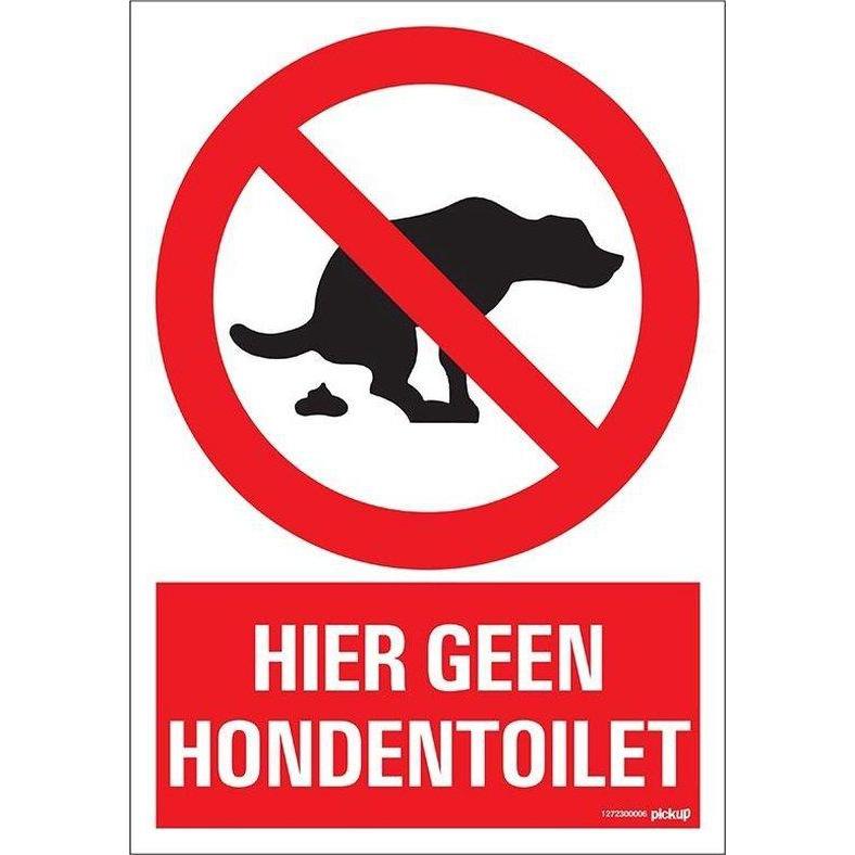 BORD 230X330 MM. HIER GEEN HONDENTOILET-PICKUP STICKERS [BO]-Bouwhof shop (6581359214768)