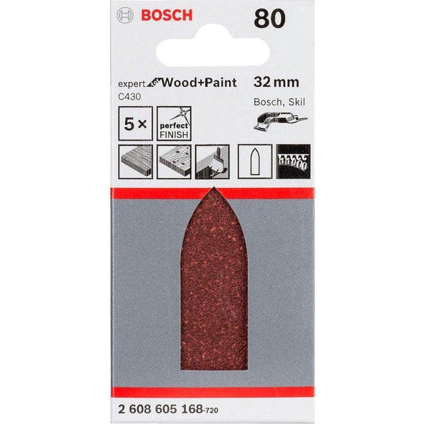 Bosch Pro Schuurvel C430 Expert for Wood and Paint. 32 mm. korrel 80. 5x-ROBERT BOSCH-Bouwhof shop