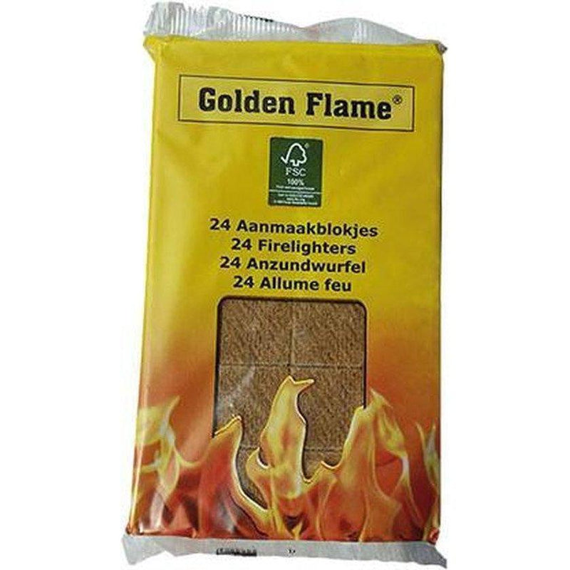 Bruine aanmaakblokjes FSC 24 stuks-GOLDEN FLAME INTERNATIONAL-Bouwhof shop (6969680101552)