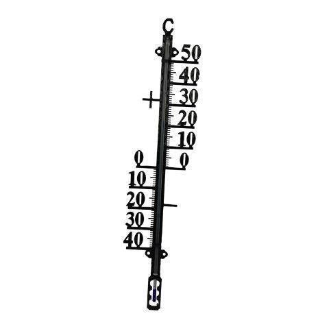 BUITENTHERMOMETER METAAL ZWART Default Title (6135175512240)