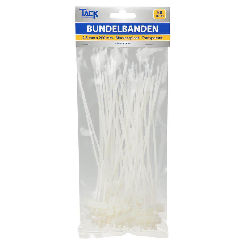BUNDELBANDJE + NAAMPLAATJE 50 ST.-BESLI (installatie)-Bouwhof shop (6214591840432)