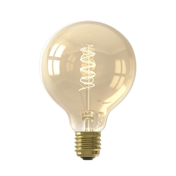 Calex LED Flex globelamp 220-240V 3.8W 250lm E27 G95 goud 2100K dimbaar-ELECTRO CIRKEL (installatie)-Bouwhof shop