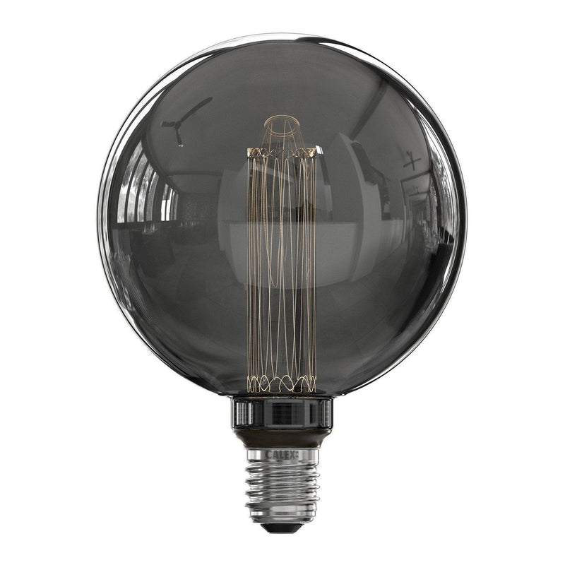 CALEX LED GLASFIBER G125 GLOBE LAMP 220-240V 3.5W 40LM 2000K TITANIUM E27 DIMBAAR-ELECTRO CIRKEL (installatie)-Bouwhof shop (6154561978544)