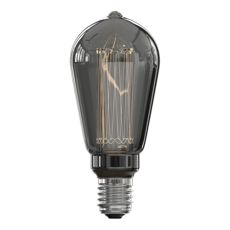 CALEX LED GLASFIBER RUSTIEK LAMP 220-240V 3.5W 40LM 2000K ST64 TITANIUM E27 DIMBAAR-ELECTRO CIRKEL (installatie)-Bouwhof shop (6154562044080)