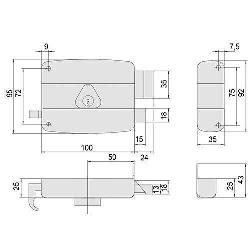 Cisa Oplegslot / osw 50320 / dn 50 gr Rechts 2-NAUTA (deuren)-Bouwhof shop (6572945768624)