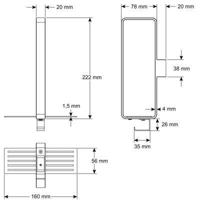 Cornat handdoekhouder klein zwart-CONMETALL (sanitair) | CELLE-Bouwhof shop