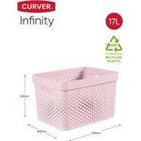 Curver Infinity box dots 17 liter - 100% recycled roze-KETER BENELUX-Bouwhof shop (6690922791088)