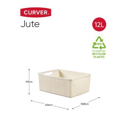 Curver Jute mandje M 12 liter offwhite-KETER BENELUX-Bouwhof shop (6690921250992)