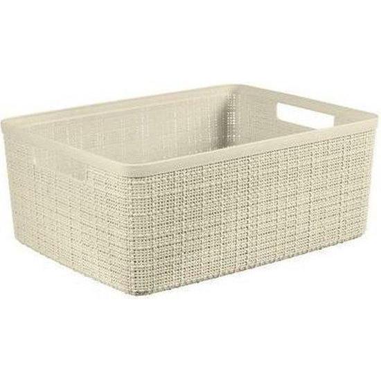 Curver Jute mandje M 12 liter offwhite-KETER BENELUX-Bouwhof shop (6690921250992)