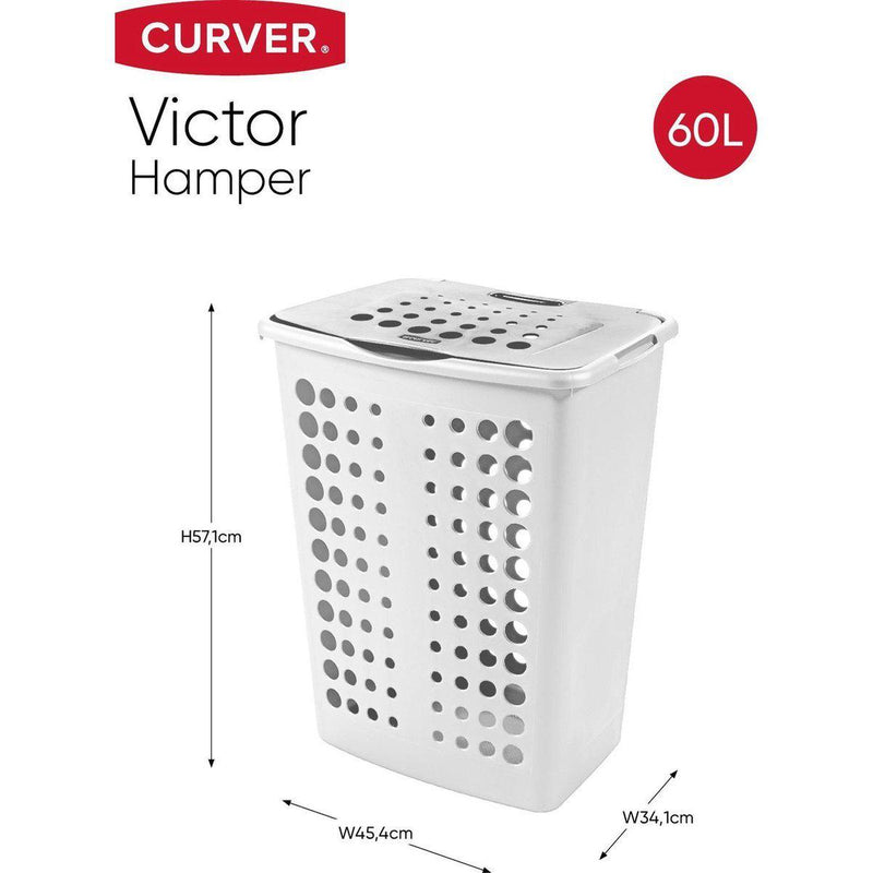 Curver Victor wasbox 60 liter wit-KETER BENELUX-Bouwhof shop (6627238117552)