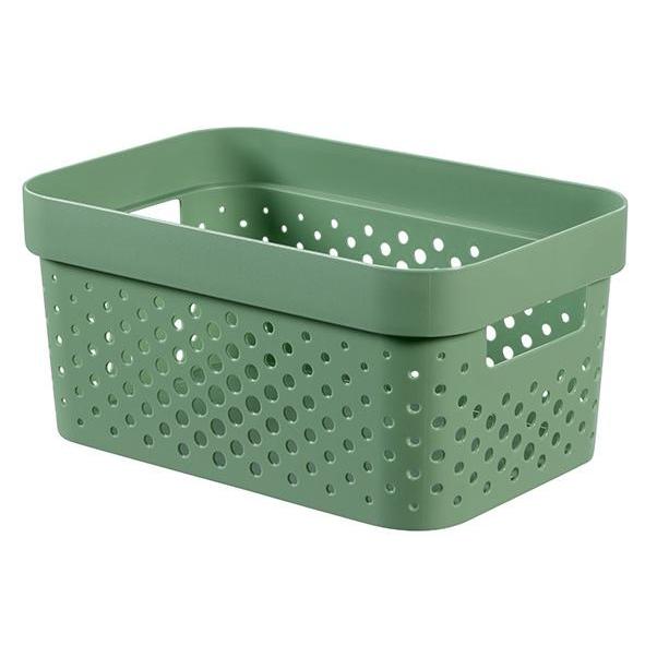 CURVER INFINITY BOX DOTS 4.5 LTR. - 100% RECYCLED GROEN-KETER BENELUX-Bouwhof shop (6171995340976)