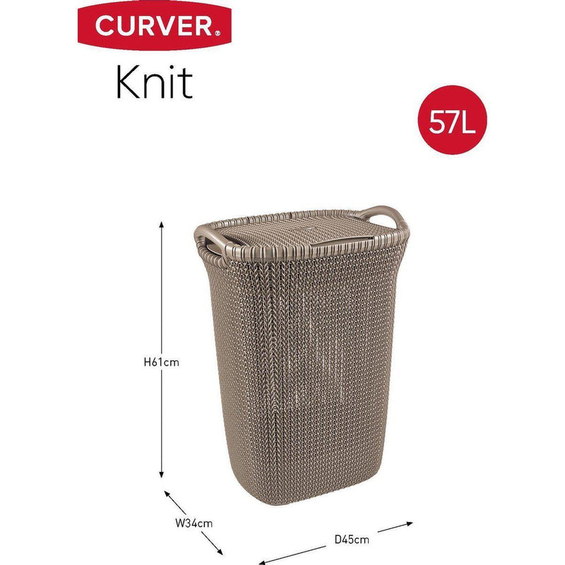 Curver knit wasbox 57 liter harvest brown-KETER BENELUX-Bouwhof shop (6690922234032)