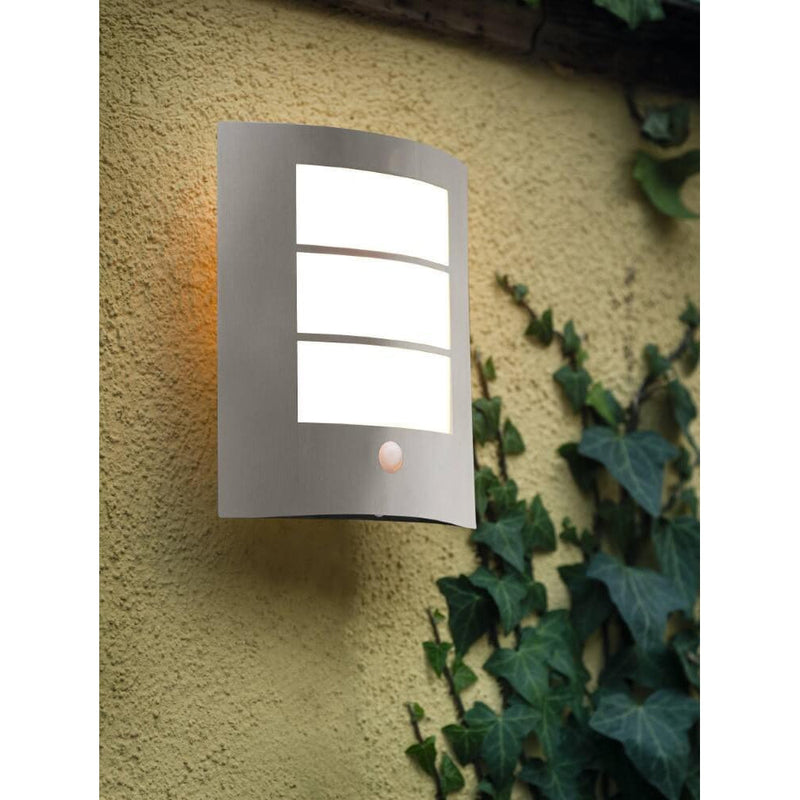 EGLO buiten wandlamp City, met bewegingssensor, zilver en wit-EGLO VERLICHTING NEDERLAND B.V-Bouwhof shop