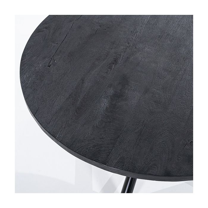 Eleonora Eettafel rond met kruispoot 130x130 zwart-ELEONORA [BO] (wonen)-Bouwhof shop