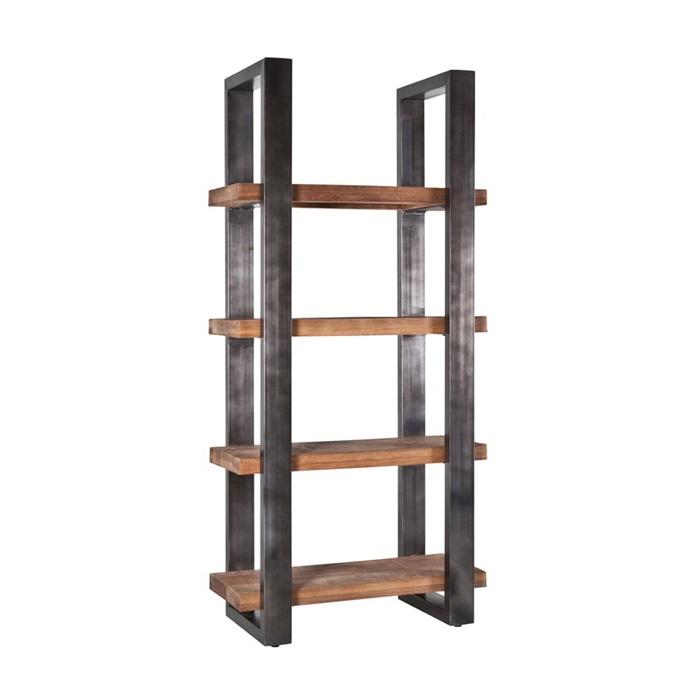 ELEONORA BOEKENKAST MANGO 94 CM. MET METALEN FRAME ZWART-ELEONORA [BO]-Bouwhof shop (6207494652080)