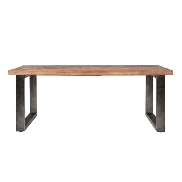 ELEONORA EETTAFEL MANGO MASSIEF MET METALEN POOT 160X90 ZWART-ELEONORA [BO]-Bouwhof shop (6207496814768)