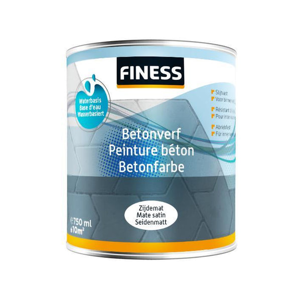 FINESS BETONVERF ACRYL BINNEN/BUITEN 1 LTR.-SIER PLEISTER SPECIALIST (18400)-Bouwhof shop (6144849084592)