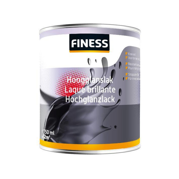 FINESS HOOGGLANSLAK BINNEN/BUITEN WINTER GRIJS 750 ML.-SIER PLEISTER SPECIALIST (18400)-Bouwhof shop (6144855965872)