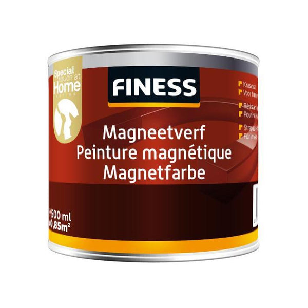 FINESS MAGNEETVERF ACRYL BINNEN DONKERGRIJS 1 LTR.-SIER PLEISTER SPECIALIST (18400)-Bouwhof shop (6144853803184)