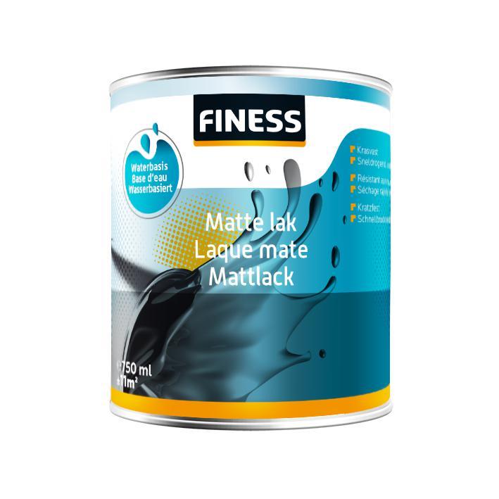 FINESS MATTE LAK WATERBASIS ACRYL BINNEN ANTRACIET GRIJS 250 ML.-SIER PLEISTER SPECIALIST (18400)-Bouwhof shop (6144847675568)