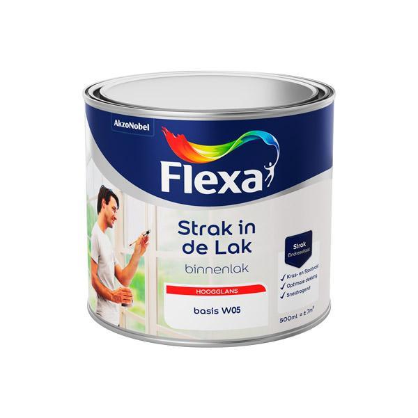 FLEXA STRAK IN DE LAK HOOGGLANS WG W05 500ML-AKZO NOBEL COATINGS (verf & behang)-Bouwhof shop (6169023905968)