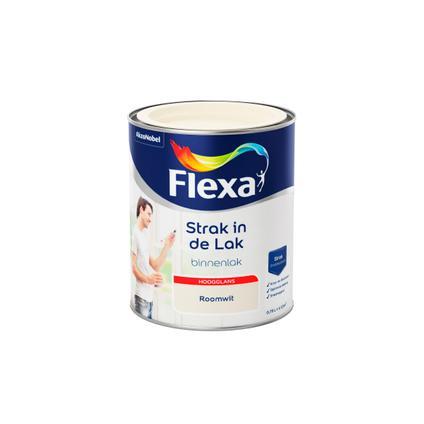 FLEXA STRAK IN DE LAK WATERGEDRAGEN HOOGGLANS ROOMWIT 0.75L-AKZO NOBEL COATINGS (verf & behang)-Bouwhof shop (6169024889008)