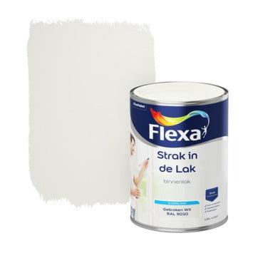 Flexa strak in de lak watergedragen zijdeglans gebrwit ral9010 1.25L-AKZO NOBEL COATINGS (verf & behang)-Bouwhof shop