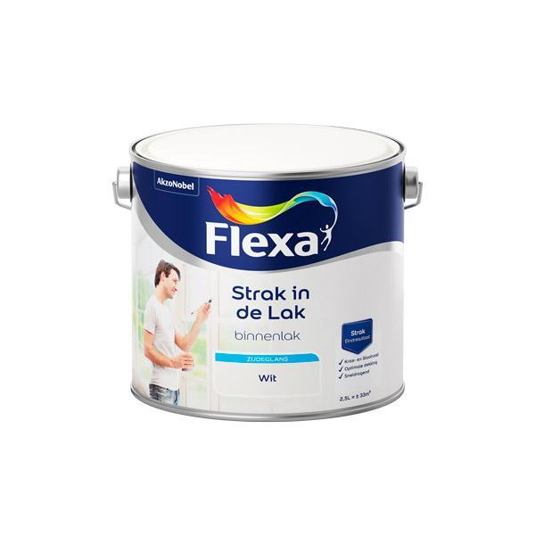 FLEXA STRAK IN DE LAK WATERGEDRAGEN ZIJDEGLANS WIT 2.5L-AKZO NOBEL COATINGS (verf & behang)-Bouwhof shop (6169024102576)