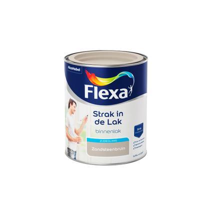 FLEXA STRAK IN DE LAK WATERGEDRAGEN ZIJDEGLANS ZANDSTEENBRUIN 0.75L-AKZO NOBEL COATINGS (verf & behang)-Bouwhof shop (6169024037040)