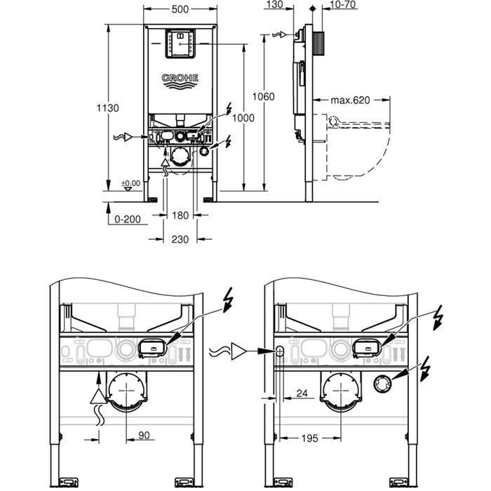 GROH RAPID SLX 3IN1 6L WANDBEV-TECHNISCHE UNIE [BO] (sanitair) 1404748-Bouwhof shop (6657119191216)