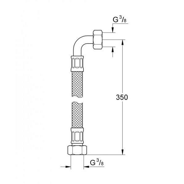 GROHE COSTA GREEP CHR 45970-TECHNISCHE UNIE [BO] (sanitair) 1404748-Bouwhof shop (6712882299056)