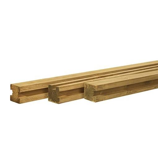 GRENEN SLEUFPAAL 8.8X8.8X270 CM. TBV 28 MM PROFIELPLANKEN TUSSENPAAL GROEN GEÏMPREGNEERD-WOODVISION [BO]-Bouwhof shop (6179649716400)