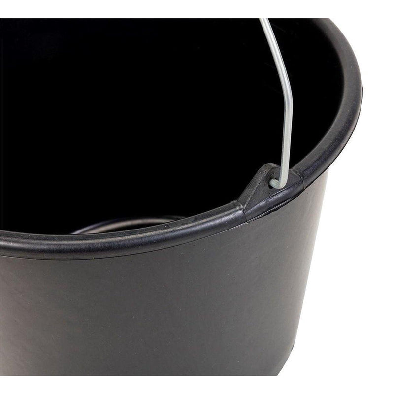Gripline-D Durable emmer 20 liter zwart met knopbeugel en literscala-BOUWLOG [BO] (bouwen)-Bouwhof shop