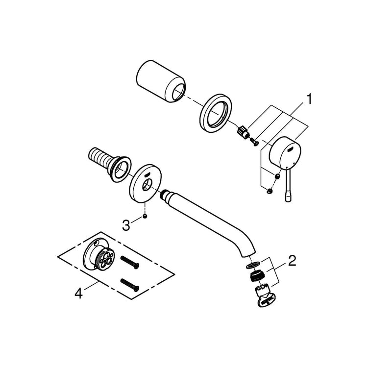 Grohe Essence M-Size inbouwmengkraan chroom-TECHNISCHE UNIE [BO] (sanitair) 1404748-Bouwhof shop