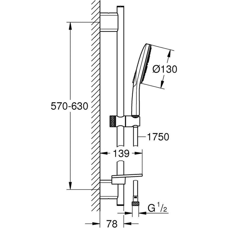 Grohe Rainshower SmartActive Glijstangcombinatie-TECHNISCHE UNIE [BO] (sanitair) 1404748-Bouwhof shop (7067467120816)