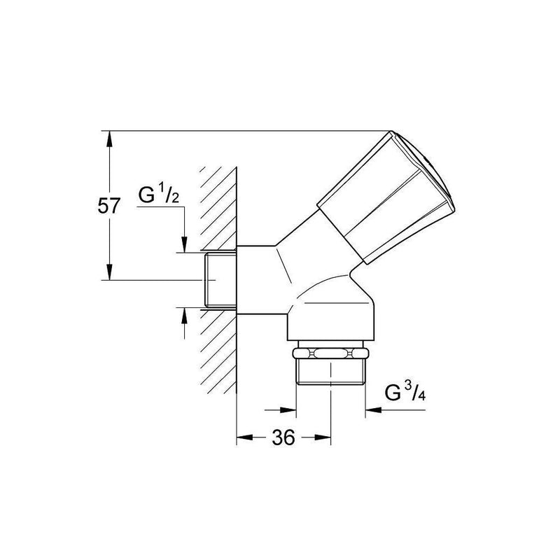 GROHE Costa L wasmachinekraan 1/2", chroom-TECHNISCHE UNIE [BO] (installatie) 1442201-Bouwhof shop (6135297769648)