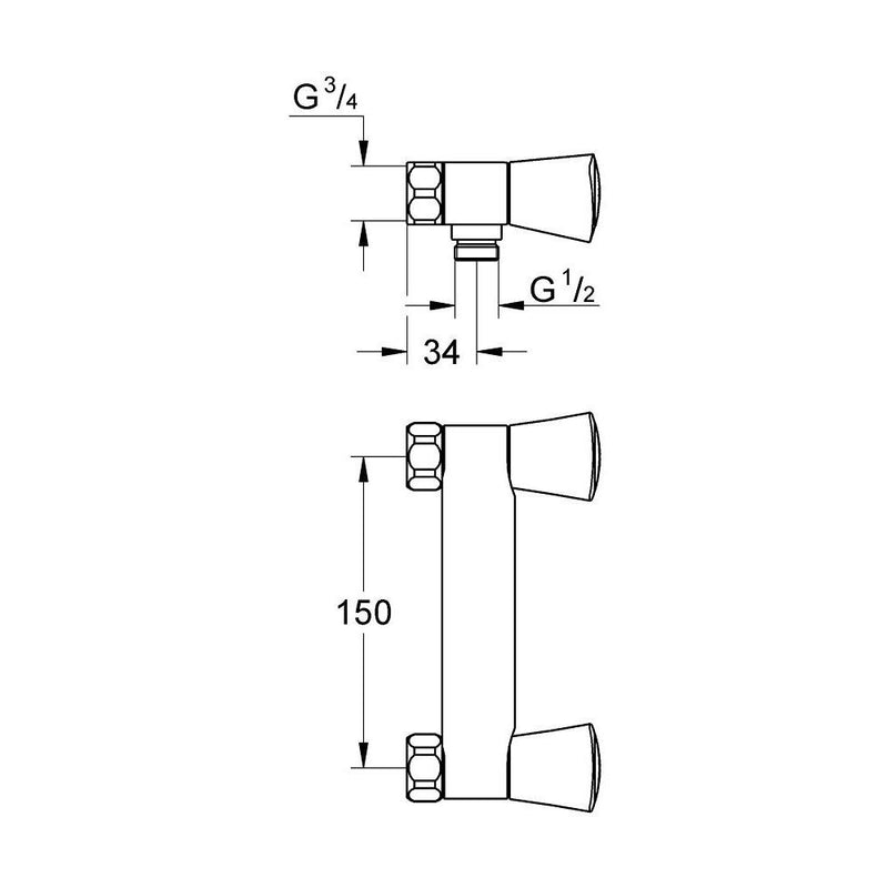 GROHE Costa S douchemengkraan, chroom-TECHNISCHE UNIE [BO] (sanitair) 1404748-Bouwhof shop (6135300489392)