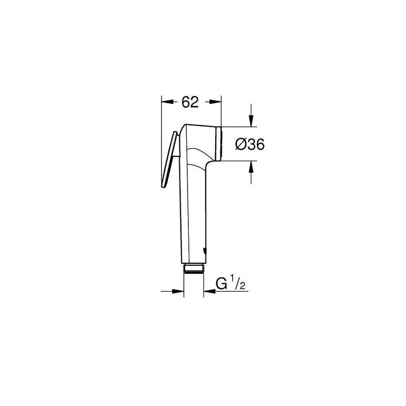 GROHE Tempesta-F Trigger Spray 30 handdouche 1 straalsoort, wit-TECHNISCHE UNIE [BO] (sanitair) 1404748-Bouwhof shop (6135300554928)