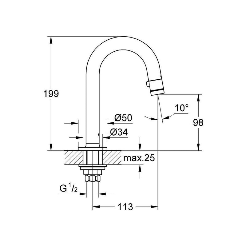 GROHE Universal toiletkraan, chroom-TECHNISCHE UNIE [BO] (sanitair) 1404748-Bouwhof shop (6135300620464)