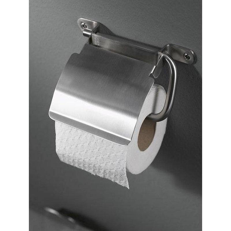 Haceka Ixi toiletrolhouder met klep geborsteld rvs-FETIM GROUP (sanitair)-Bouwhof shop