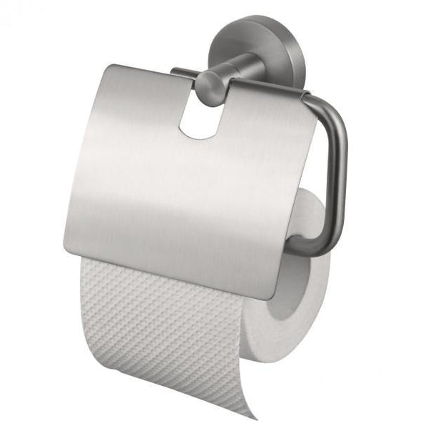 Haceka Kosmos toiletrolhouder met klep geborsteld-FETIM GROUP (sanitair)-Bouwhof shop