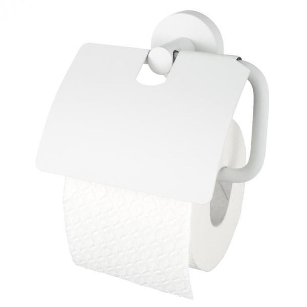 Haceka Kosmos toiletrolhouder met klep mat wit-FETIM GROUP (sanitair)-Bouwhof shop